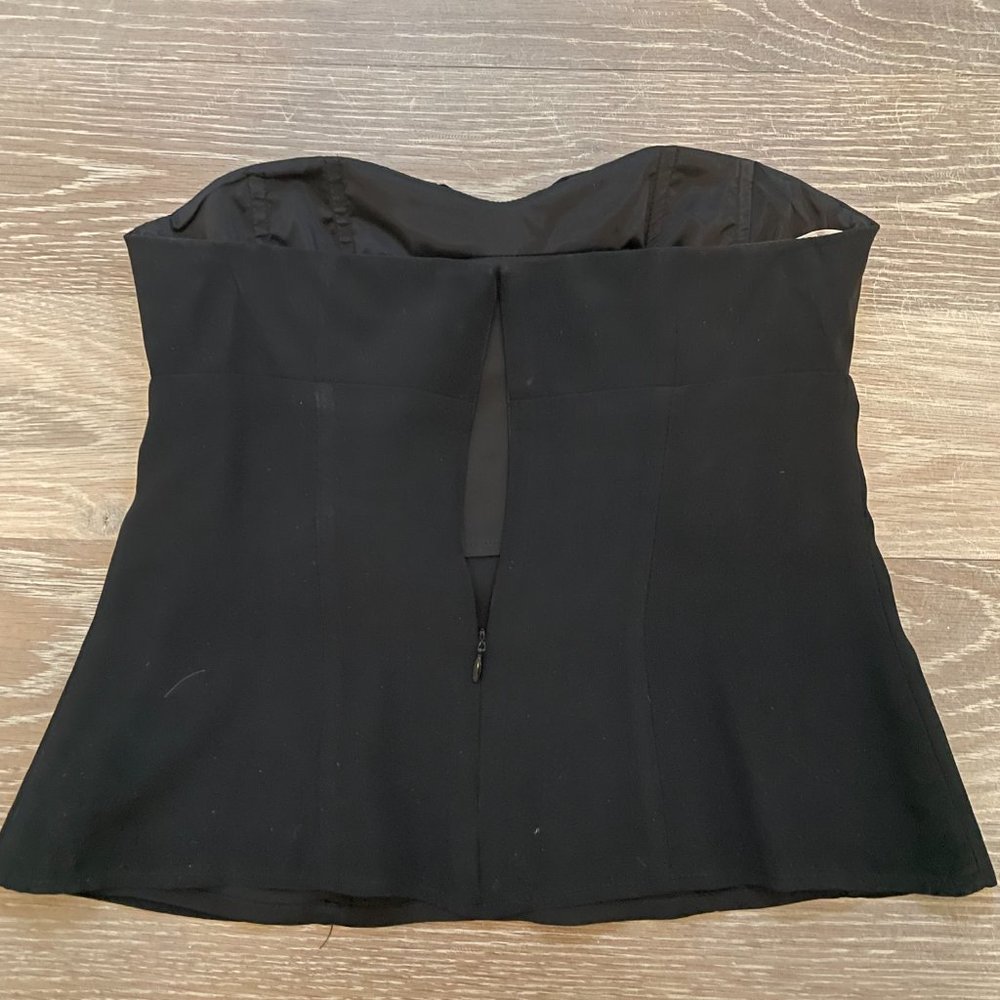 BLACK STRAPLESS TOP - Picture 2 of 2